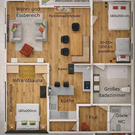 Watzmannsuite - Familienfreundliche In Historischer Mit Kamin, Infrarotsauna, Balkon, Garten, Nur 10 Gehminuten Ins Zentrum Von Berchtesgaden דירה *
