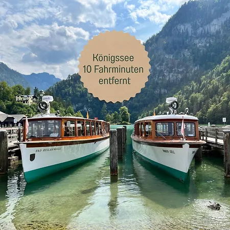 Watzmannsuite - Familienfreundliche In Historischer Mit Kamin, Infrarotsauna, Balkon, Garten, Nur 10 Gehminuten Ins Zentrum Von Berchtesgaden Апартаменты Бишофсвизен